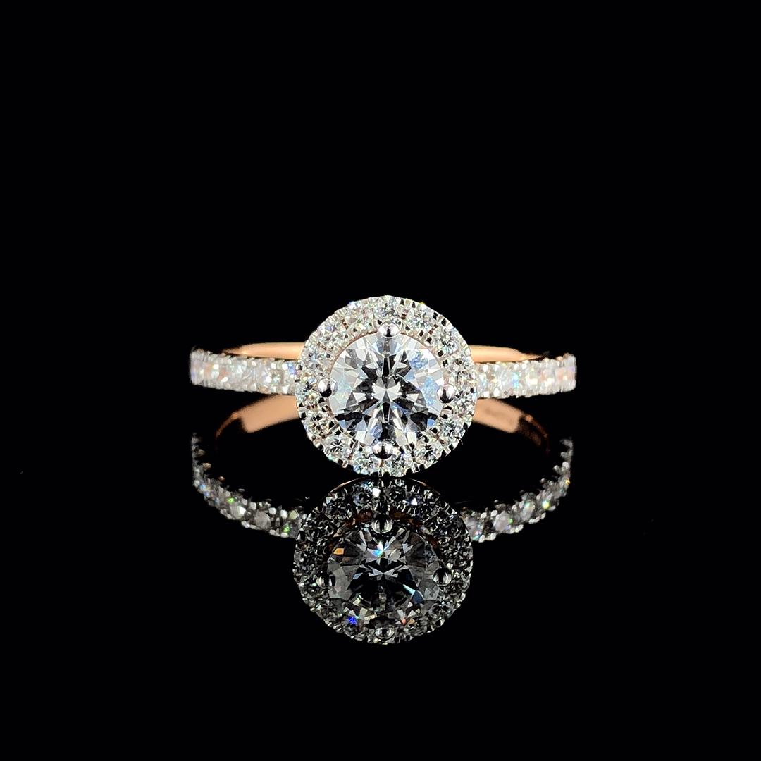 Cupira Cupira Double Halo Diamond Ring with lab-grown diamonds