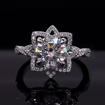 Cupira Cupira Art Deco Diamond Ring with lab-grown diamonds